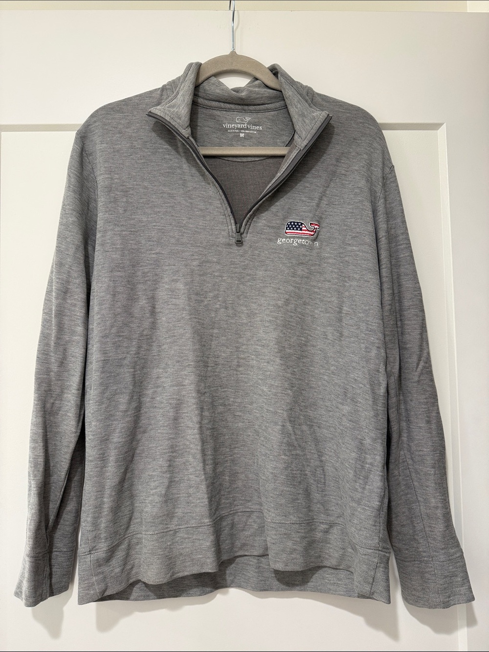Vineyard Vines Heather Grey Half-Zip Pullover